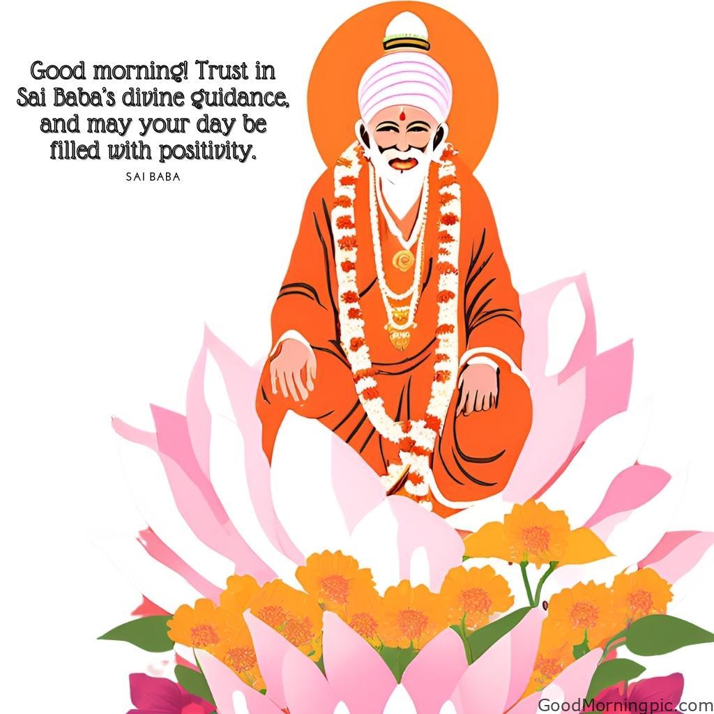 105+ Sai Baba Good Morning Images – Divine Blessings for a Peaceful Day 15 Sai Baba Good Morning Wishes 4 Sai Baba
