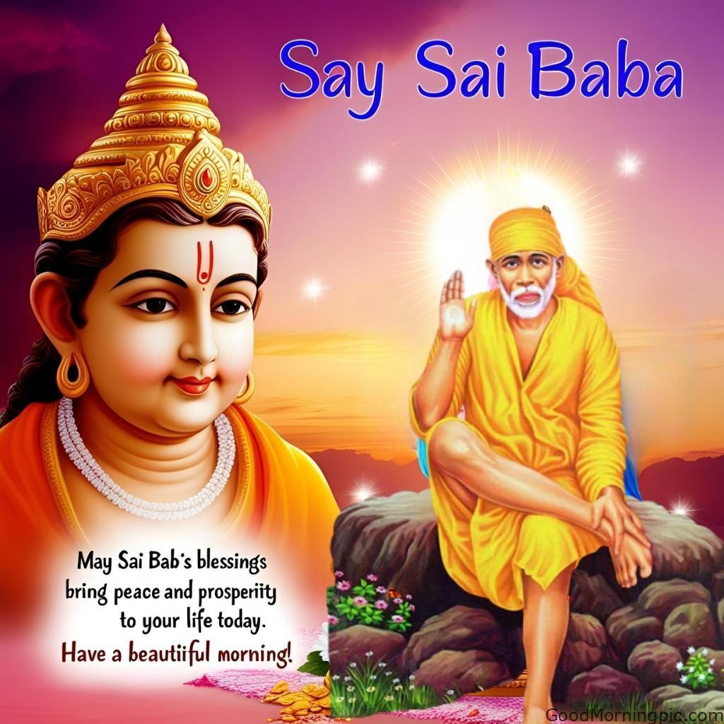 105+ Sai Baba Good Morning Images – Divine Blessings for a Peaceful Day 16 Sai Baba Good Morning Wishes 5 Sai Baba