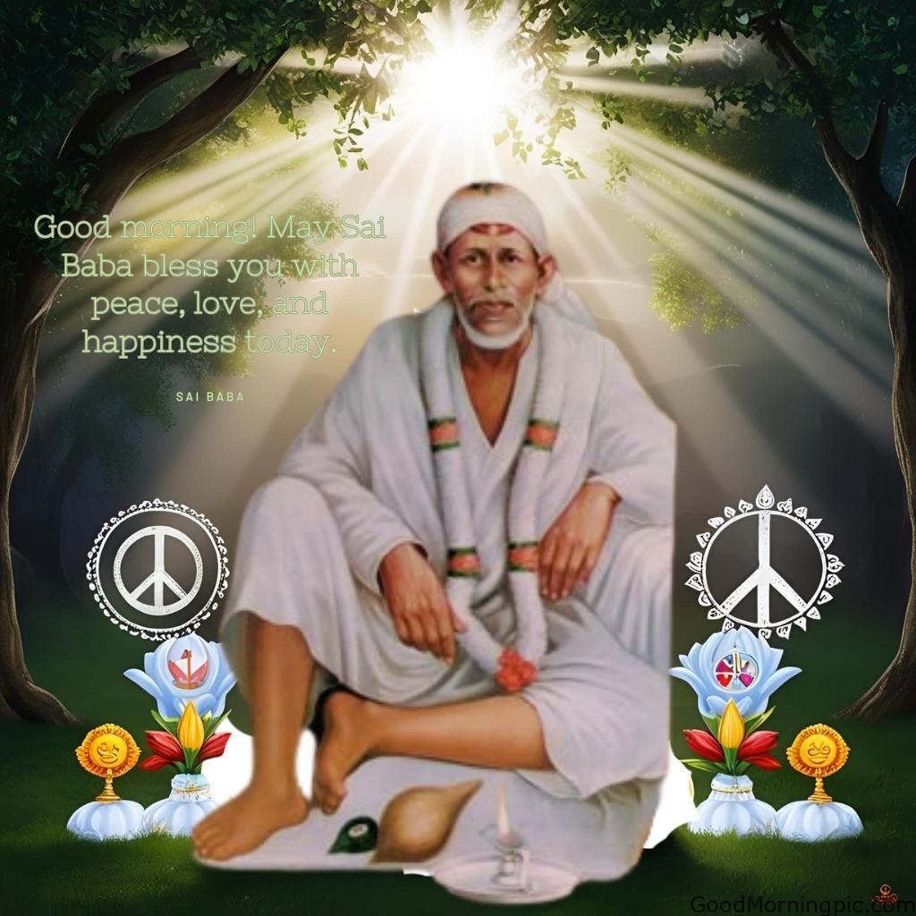 105+ Sai Baba Good Morning Images – Divine Blessings for a Peaceful Day 12 Sai Baba Good Morning Wishes Sai Baba