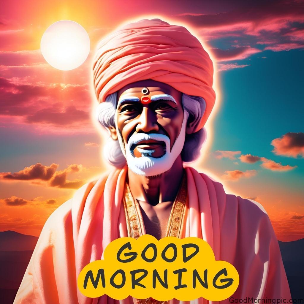 105+ Sai Baba Good Morning Images – Divine Blessings for a Peaceful Day 55 Sai Baba Sunrise Photo 2 Sai Baba