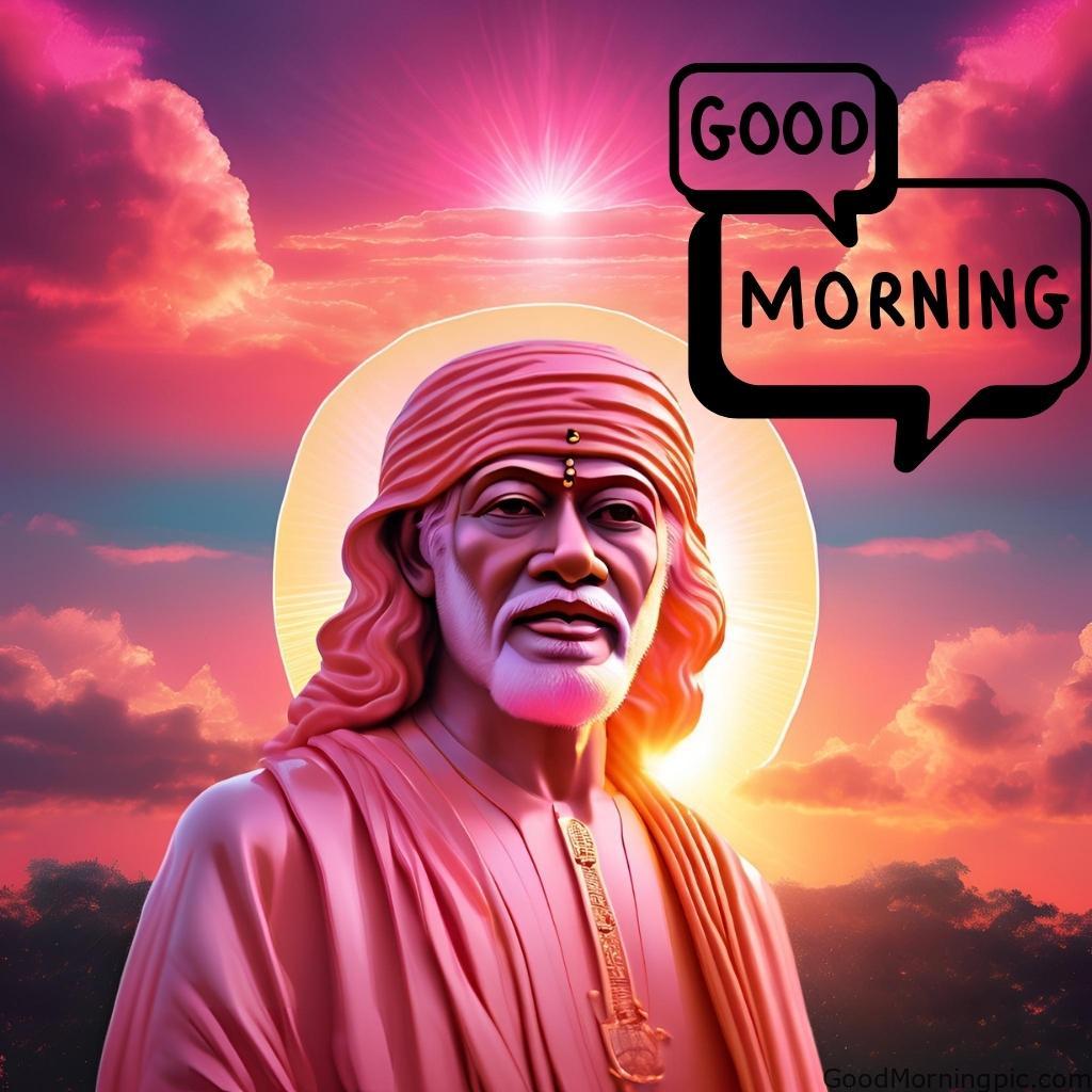 105+ Sai Baba Good Morning Images – Divine Blessings for a Peaceful Day 53 Sai Baba Sunrise Photo Sai Baba
