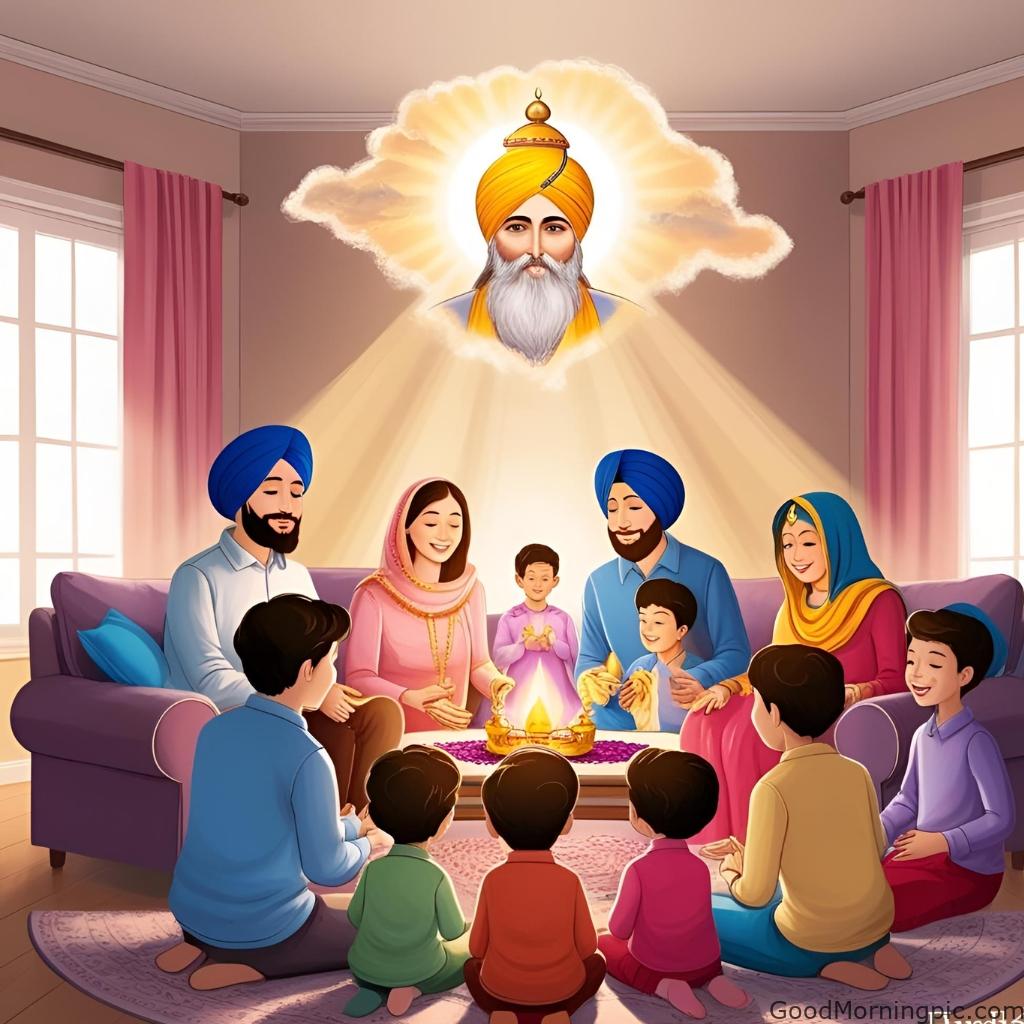 good morning family ardaas guru nanak blessing sky
