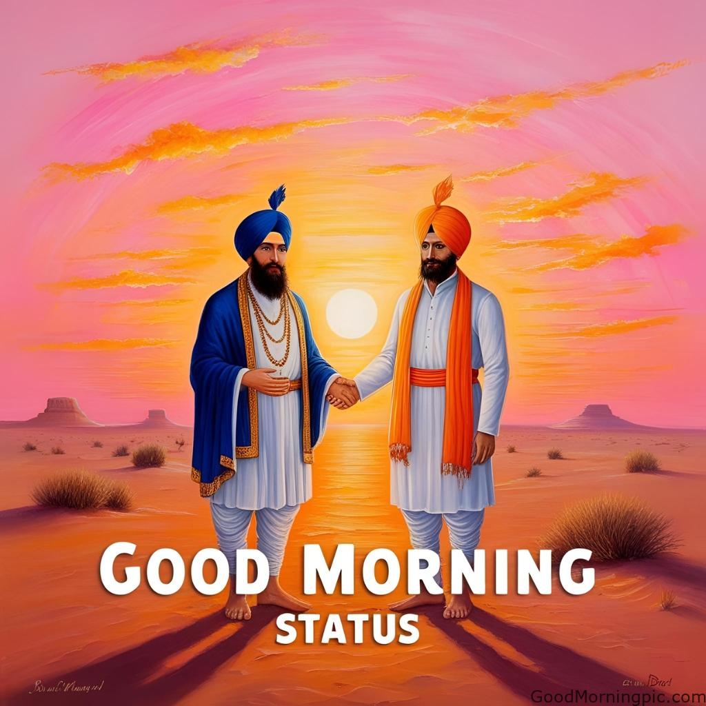 good morning guru nanak bhai mardana desert sunrise status