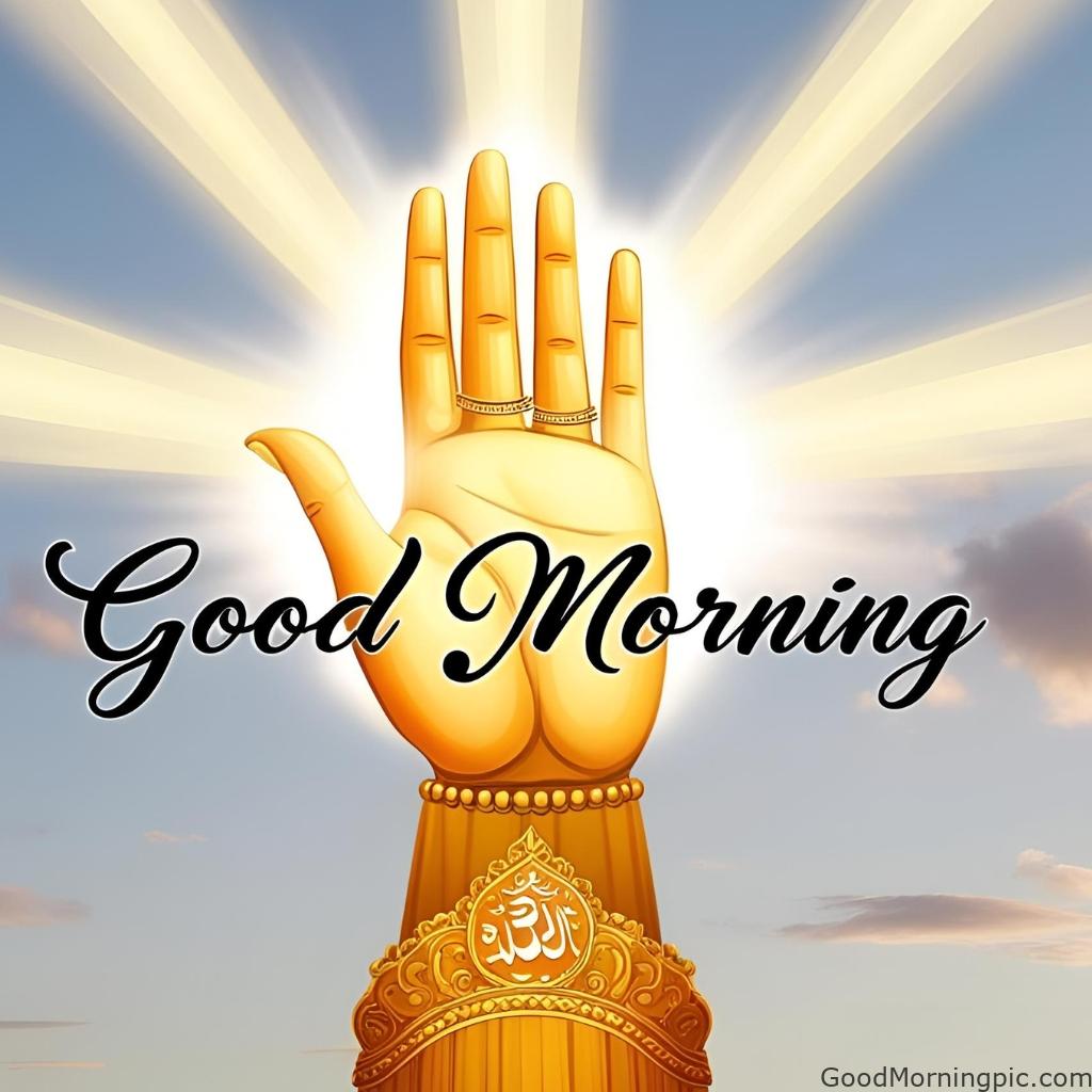 good morning rays of light guru nanak hand